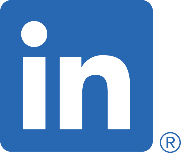 Blue Linkedin logo